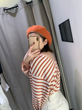 「SNIDEL（スナイデル）のアイテム（ハット）」を使った、tsubura11さん（レディース・162cm）の冬コーディネート