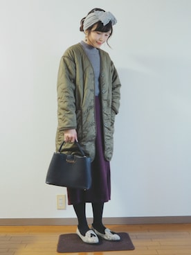 「ヘアバンド」｜「アイテム（セットアップ）」を使った、ｐａｎａさん（レディース・162cm）の冬コーディネート