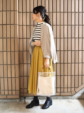 「URBAN RESEARCH ROSSO WOMEN（アーバンリサーチ　ロッソ）のアイテム（ブルゾン）」を使った、ｐａｎａさん（レディース・162cm）の春コーディネート