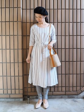 Haco ハコ の ｎｕｓｙ ｌｏｖｅ ｐｅａｃｅ ｋａｚｕｍｉさんと作ったストライプロングワンピース ワンピース Wear