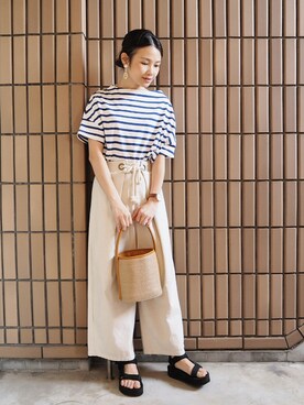 「chapter world（チャプターワールド）のアイテム（アクセサリー）」を使った、ｐａｎａさん（レディース・162cm）の春コーディネート