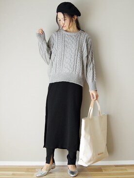 「サニーレーベル」｜「アイテム（ハンチング/ベレー帽）」を使った、ｐａｎａさん（レディース・162cm）の秋コーディネート