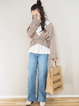 「ヤヌーク」｜「アイテム（アクセサリー）」を使った、ｐａｎａさん（レディース・162cm）の冬コーディネート