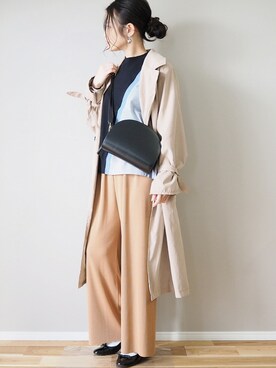 「zucca」｜「アイテム（トレンチコート）」を使った、ｐａｎａさん（レディース・162cm）の春コーディネート
