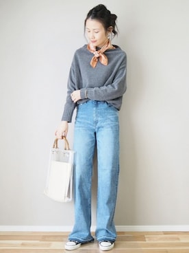 「ヤヌーク」｜「アイテム（アクセサリー）」を使った、ｐａｎａさん（レディース・162cm）の冬コーディネート