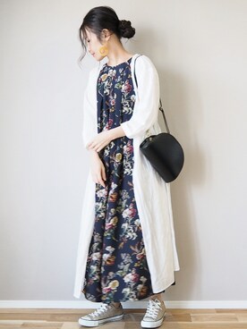 「カシュクール」｜「アイテム（その他アウター）」を使った、ｐａｎａさん（レディース・162cm）の春コーディネート