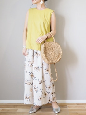 「Color（カラー）のアイテム」を使った、ｐａｎａさん（レディース・162cm）の春コーディネート