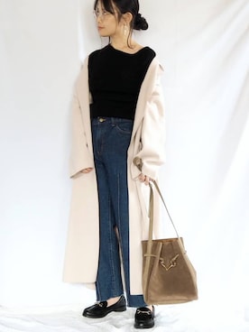 「reca（レカ）のアイテム（チェスターコート）」を使った、ｐａｎａさん（レディース・162cm）の秋コーディネート