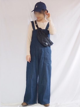 「Polo Ralph Lauren」｜「アイテム（サロペット/オーバーオール）」を使った、ｐａｎａさん（レディース・162cm）の秋コーディネート