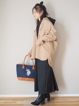 「アントマリーズ」｜「アイテム（その他アウター）」を使った、ｐａｎａさん（レディース・162cm）の冬コーディネート