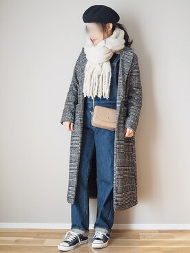「SUGAR BISKET（シュガービスケット）のアイテム（その他アウター）」を使った、ｐａｎａさん（レディース・162cm）の冬コーディネート