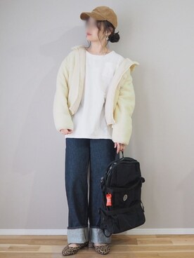 「notch.（ノッチ）のアイテム（帽子）」を使った、ｐａｎａさん（レディース・162cm）の冬コーディネート