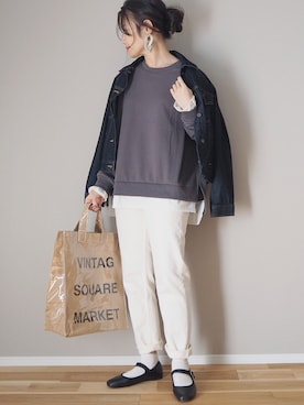 「La-gemme」｜「アイテム（デニムジャケット）」を使った、ｐａｎａさん（レディース・162cm）の冬コーディネート