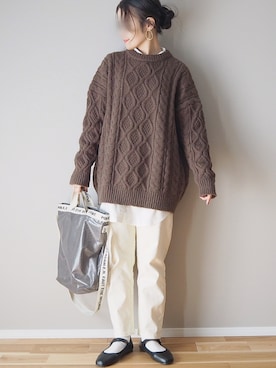 「カンフーシューズ」｜ｐａｎａさん（レディース・162cm）の冬コーディネート