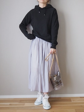 「MODE ROBE（モードローブ）のアイテム（ピアス（両耳用））」を使った、ｐａｎａさん（レディース・162cm）の春コーディネート