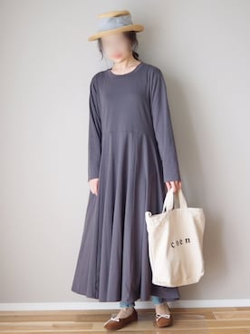 「JUNOAH」｜「アイテム（バレエシューズ）」を使った、ｐａｎａさん（レディース・162cm）の春コーディネート