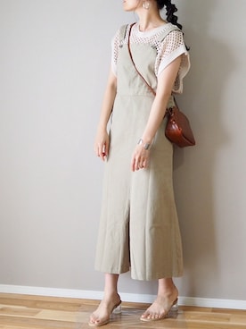 「La-gemme」｜「アイテム（サロペット/オーバーオール）」を使った、ｐａｎａさん（レディース・162cm）の夏コーディネート