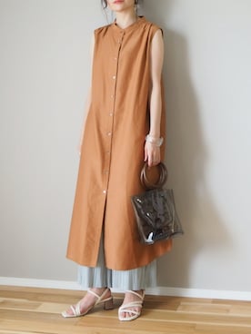 「MERLOT（メルロー）のアイテム（ハンドバッグ）」を使った、ｐａｎａさん（レディース・162cm）の夏コーディネート