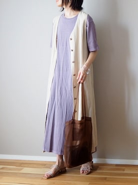 「EGLANTINE（エグランティーヌ）のアイテム」を使った、ｐａｎａさん（レディース・162cm）の夏コーディネート