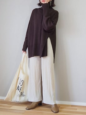 「moment+」｜「アイテム（アクセサリー）」を使った、ｐａｎａさん（レディース・162cm）の秋コーディネート