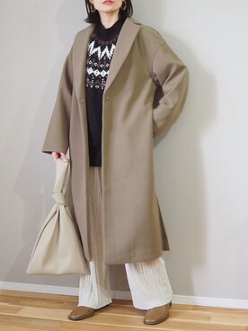 「crie conforto（クリーコンフォルト）のアイテム（ジャケット/アウター）」を使った、ｐａｎａさん（レディース・162cm）の冬コーディネート