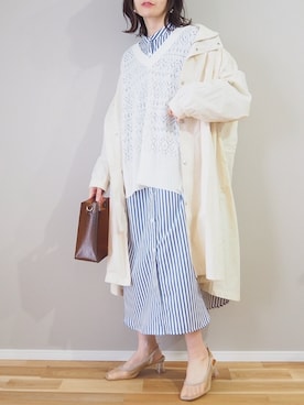 「AS KNOW AS PINKY（アズノゥアズピンキー）のアイテム（シャツワンピース）」を使った、ｐａｎａさん（レディース・162cm）の春コーディネート
