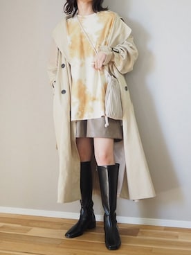 「corners」｜「アイテム（トレンチコート）」を使った、ｐａｎａさん（レディース・162cm）の春コーディネート