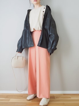 「crie conforto」｜「アイテム（ジャケット/アウター）」を使った、ｐａｎａさん（レディース・162cm）の春コーディネート
