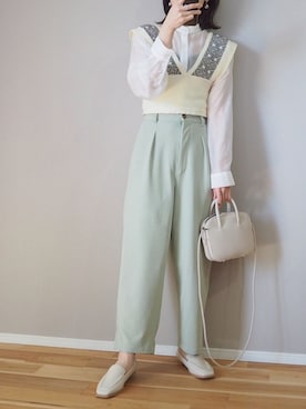 「AmbreNeige」｜「アイテム（ローファー）」を使った、ｐａｎａさん（レディース・162cm）の春コーディネート