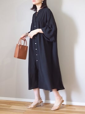 「EVOL（イーボル）の21SS春夏新作【EVOL】チュールクリアヒールパンプス IQ9517（パンプス）」を使った、ｐａｎａさん（レディース・162cm）の春コーディネート