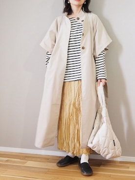 「crie conforto」｜「アイテム（ジャケット/アウター）」を使った、ｐａｎａさん（レディース・162cm）の春コーディネート