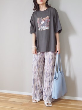 「LAC-VERT（ラック・ヴェール）の【LAC VERT/ラック・ヴェール】PUレザートートバッグ（トートバッグ）」を使った、ｐａｎａさん（レディース・162cm）の春コーディネート