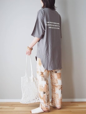 「AS KNOW AS PINKY（アズノゥアズピンキー）のアイテム（トートバッグ）」を使った、ｐａｎａさん（レディース・162cm）の夏コーディネート
