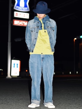 「MOONSTONE（ムーンストーン）のアイテム」を使った、IIさん（メンズ・173cm）の春コーディネート