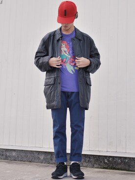 「FULL-BK（フルビーケー）のアイテム（キャップ）」を使った、IIさん（メンズ・173cm）の秋コーディネート