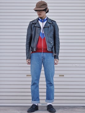 「POTEN（ポテン）のアイテム」を使った、IIさん（メンズ・173cm）の秋コーディネート