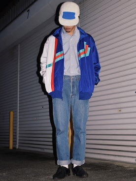 「COBMASTER（コブマスター）のアイテム（帽子）」を使った、IIさん（メンズ・173cm）の冬コーディネート