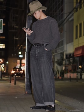 「bit blue（ビットブルー）のアイテム」を使った、IIさん（メンズ・173cm）の春コーディネート