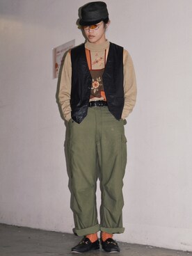 「SCHA（シャー）のアイテム」を使った、IIさん（メンズ・173cm）の春コーディネート