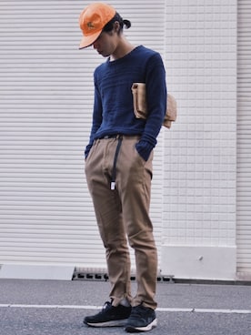 「KaneZ（ケインズ）のアイテム（キャップ）」を使った、IIさん（メンズ・173cm）の春コーディネート