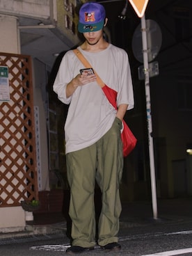 「O project（オープロジェクト）のアイテム（トップス）」を使った、IIさん（メンズ・173cm）の夏コーディネート