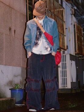 「SAYHELLO（セイハロー）のアイテム」を使った、IIさん（メンズ・173cm）の秋コーディネート