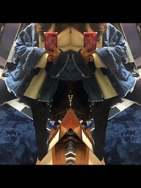 「w closet（ダブルクローゼット）のデニムVネックGジャン （デニムジャケット）」を使った、ᴘɪɴᴀᴍᴏᴄᴏさん（レディース・148cm）の秋コーディネート