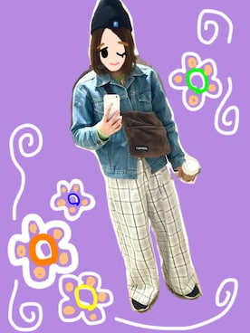 「earth music&ecology（アースミュージックアンドエコロジー）のアイテム」を使った、apon さん（レディース・155cm）の冬コーディネート
