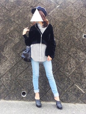 「SHIPS（シップス）のアイテム（キャスケット）」を使った、karinさん（レディース・160cm）の春コーディネート
