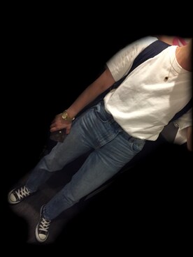 「CONVERSE（コンバース）のCONVERSE ALL STAR　ハイカットスニーカー（スニーカー）」を使った、ayakaさん（レディース・158cm）の夏コーディネート
