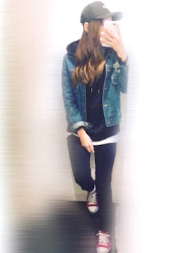 「ストリート服が好き」｜「アイテム（その他）」を使った、ちゃみんさん（レディース・156cm）の秋コーディネート