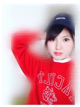 「コスメ」｜「アイテム（その他）」を使った、ちゃみんさん（レディース・156cm）の春コーディネート