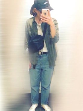 「ベージュスニーカー」｜「アイテム（その他）」を使った、ちゃみんさん（レディース・156cm）の春コーディネート