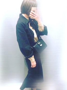 「archives（アルシーヴ）のアイテム（その他アウター）」を使った、ちゃみんさん（レディース・156cm）の秋コーディネート